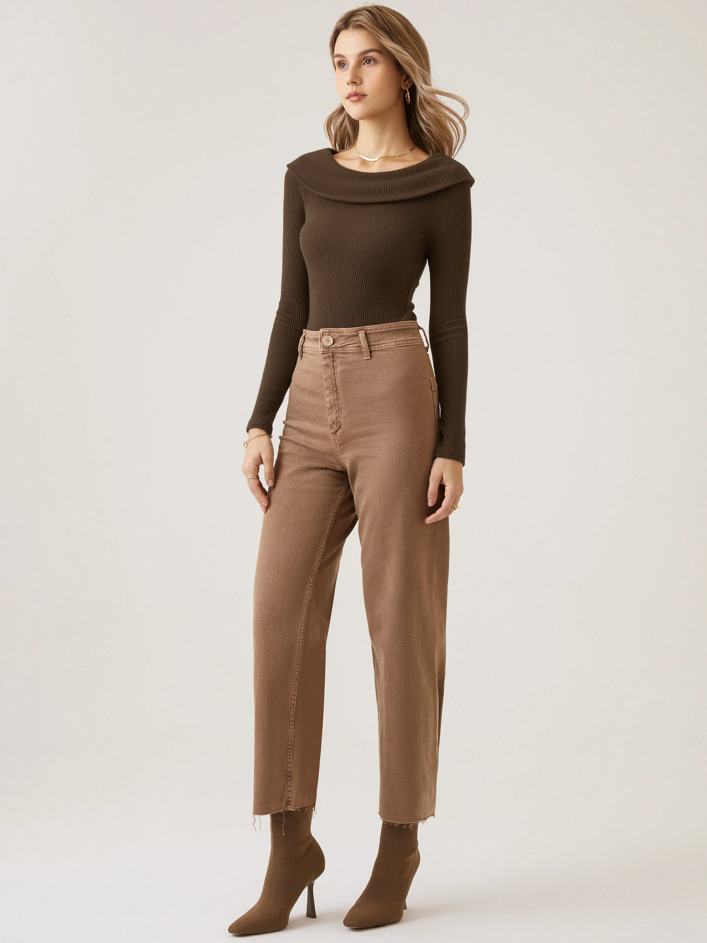 Fold-Down Flap Boatneck Brami Top sold by ogl move product image thumbnail 3