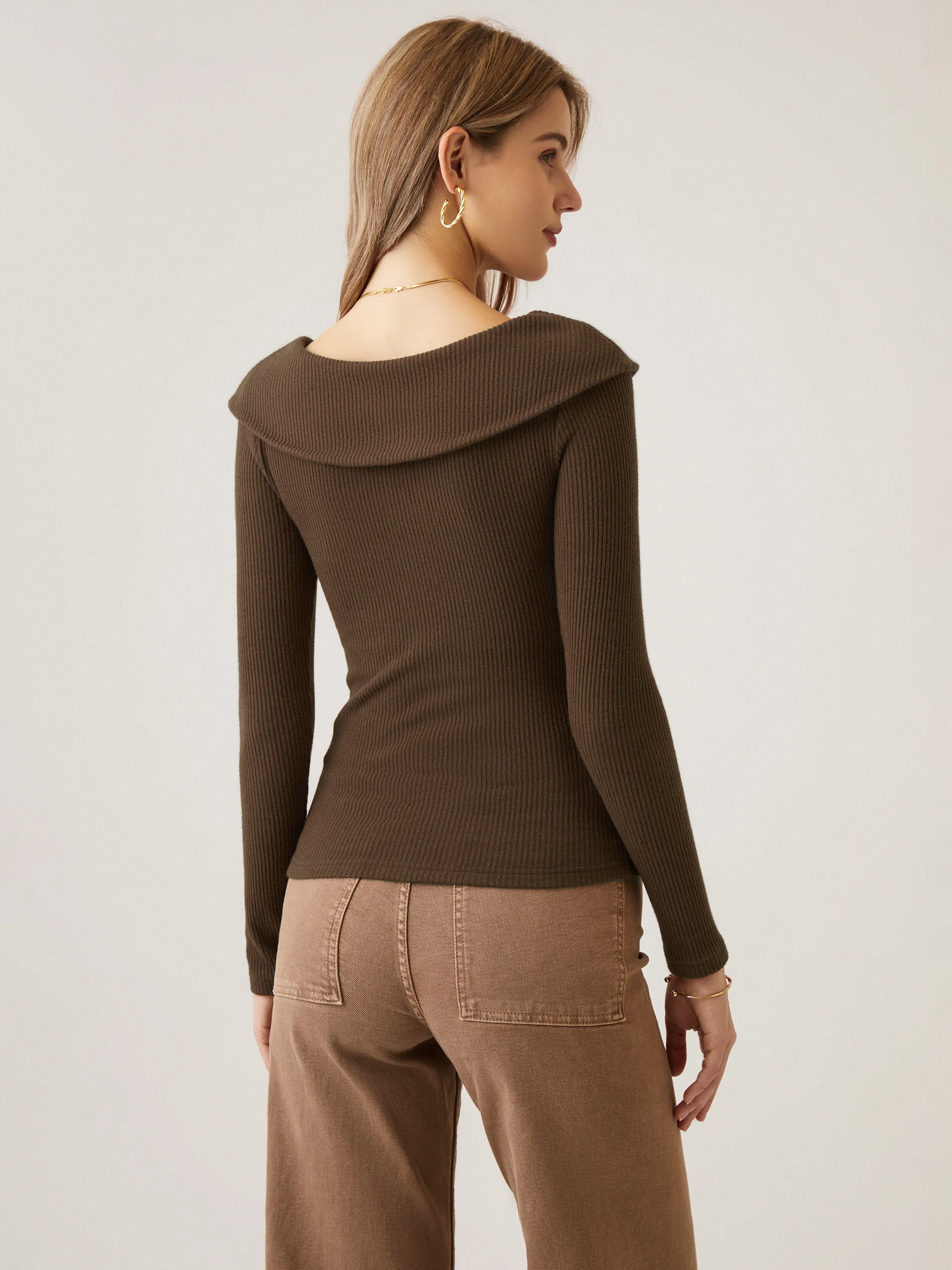 Fold-Down Flap Boatneck Brami Top sold by ogl move product image thumbnail 5