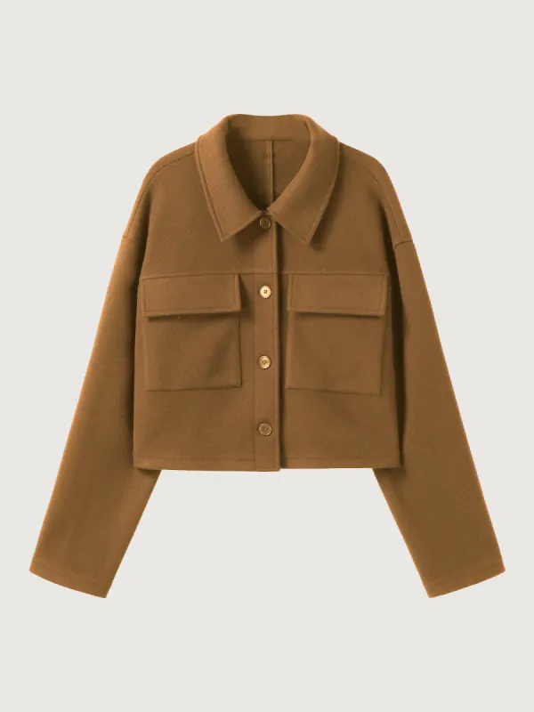 Cashmere-like Short Utility Jacket sold by ogl move