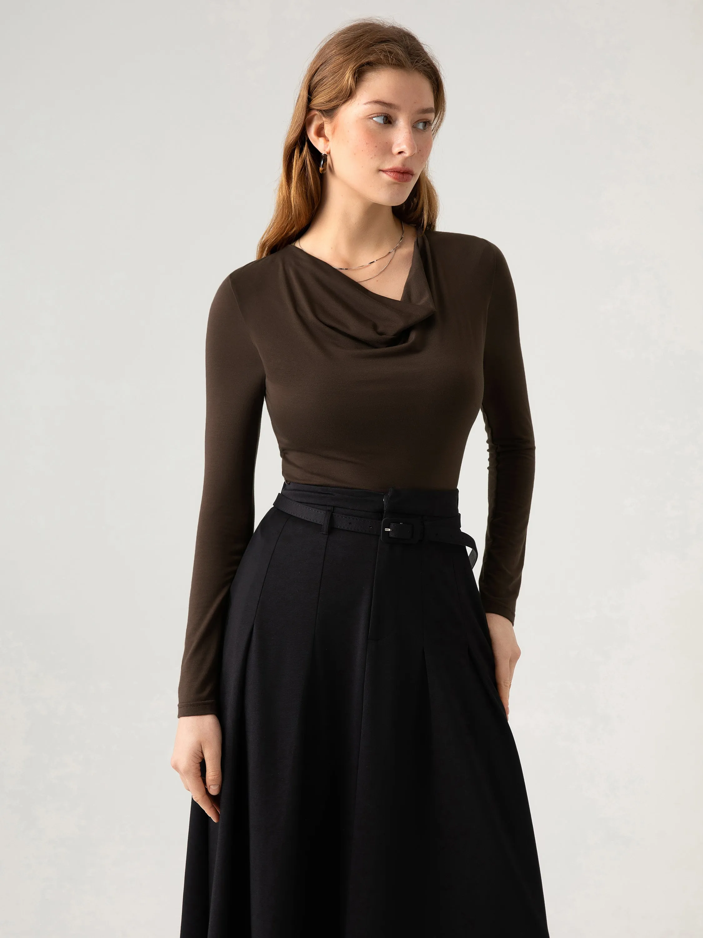 Tencel Cowl-Neck Brami Top sold by ogl move product image thumbnail 4