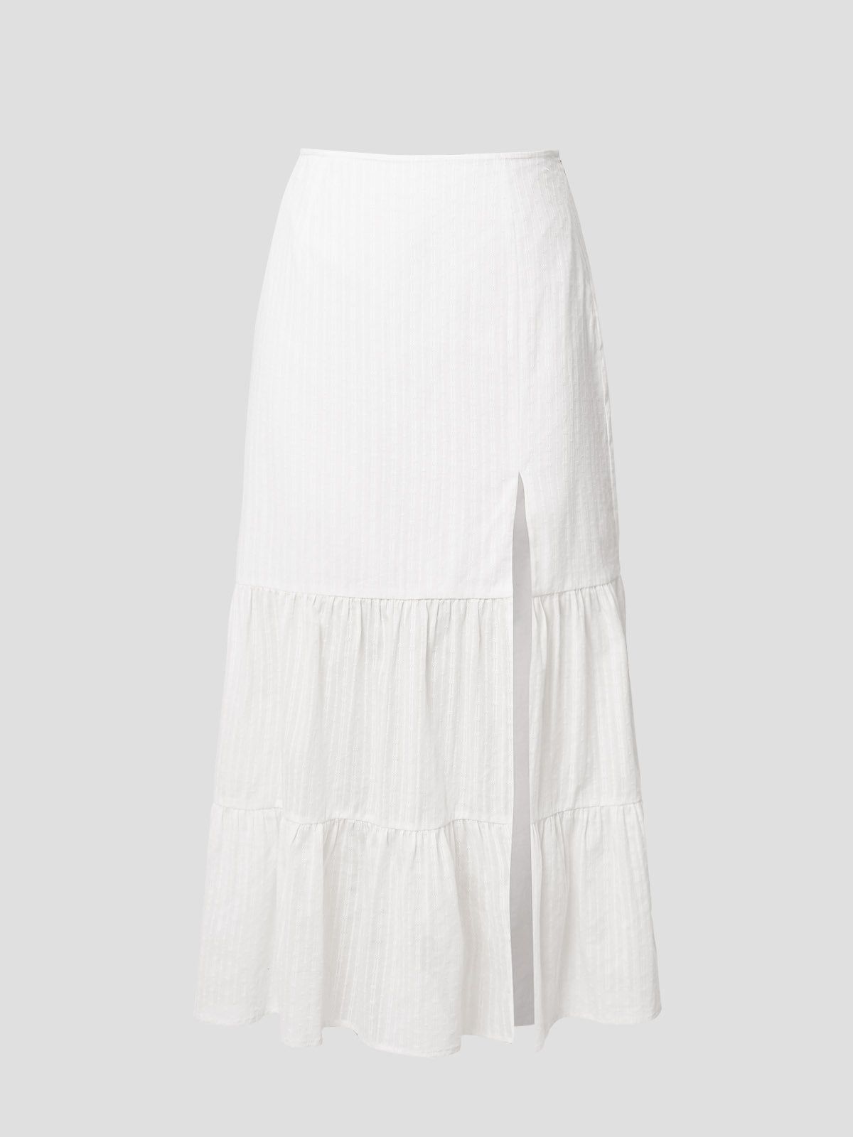 Beautiful Embroidered Tier Slit Midi Skirt sold by ogl move product image thumbnail 2