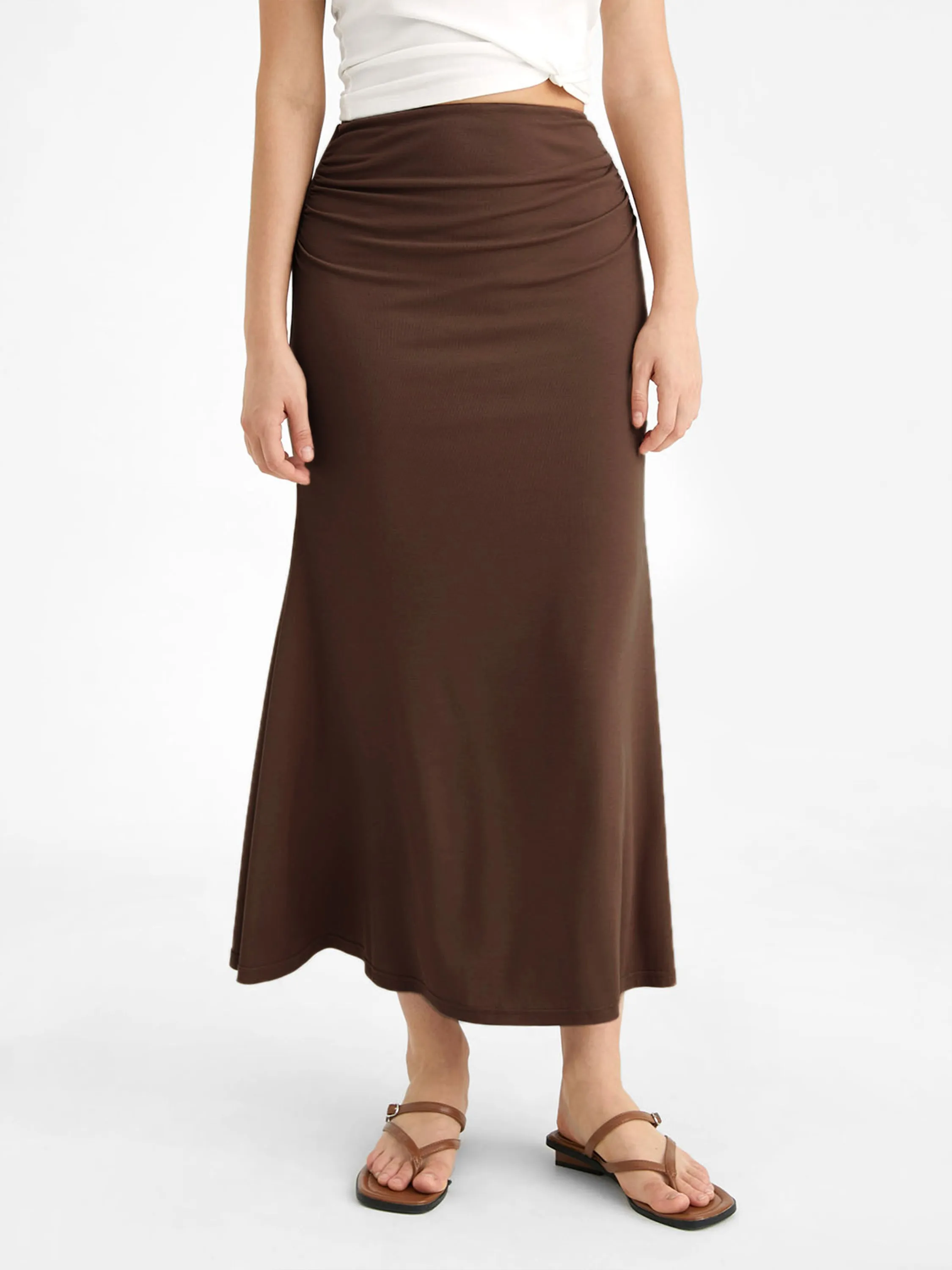 Ruched Side Mermaid Maxi Skirt sold by ogl move product image thumbnail 2