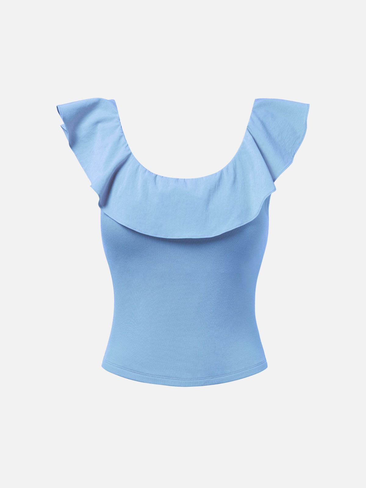 Plantive™ Ruffled Open Back Padded Tank Top sold by ogl move