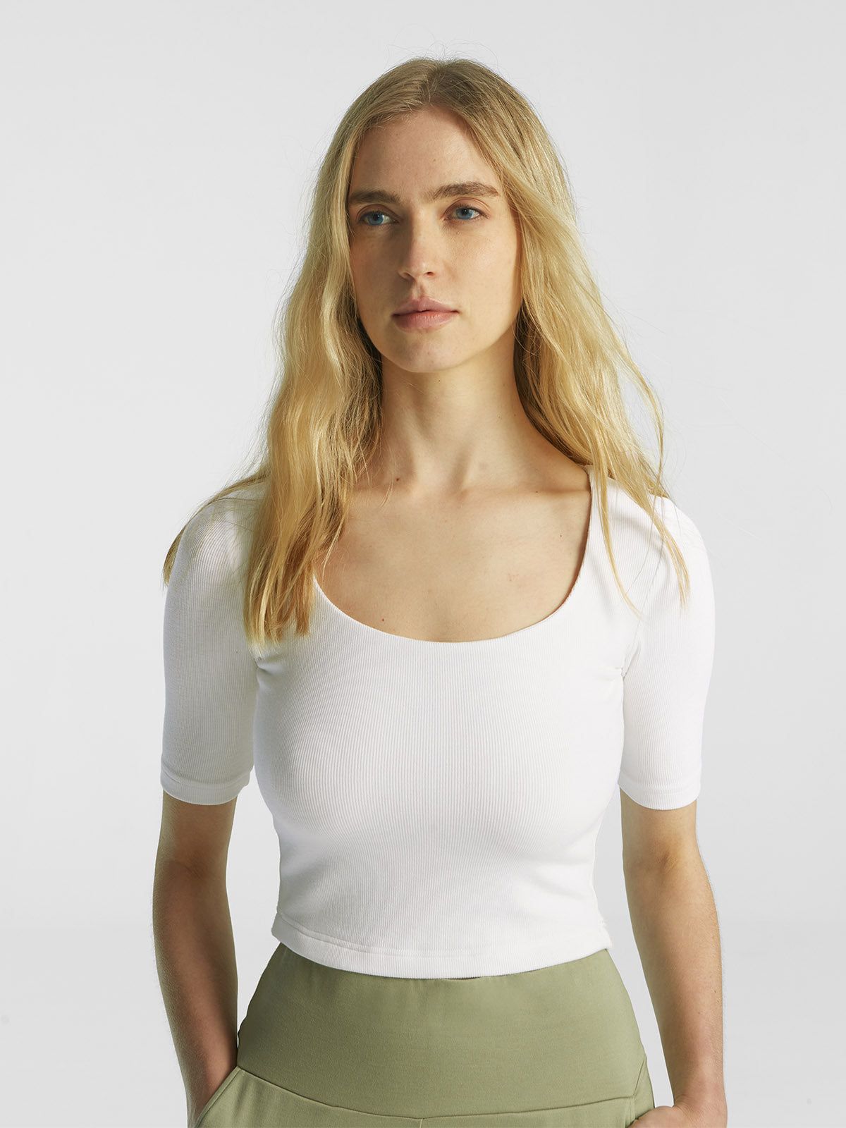 Eco-SkinKiss® Double-Lined Half-Sleeve Top sold by ogl move product image thumbnail 3
