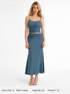 Eco-SkinKiss® Ruched Front Brami Tank Top & Versatile Midi Skirt-2 Pcs Set sold by ogl move