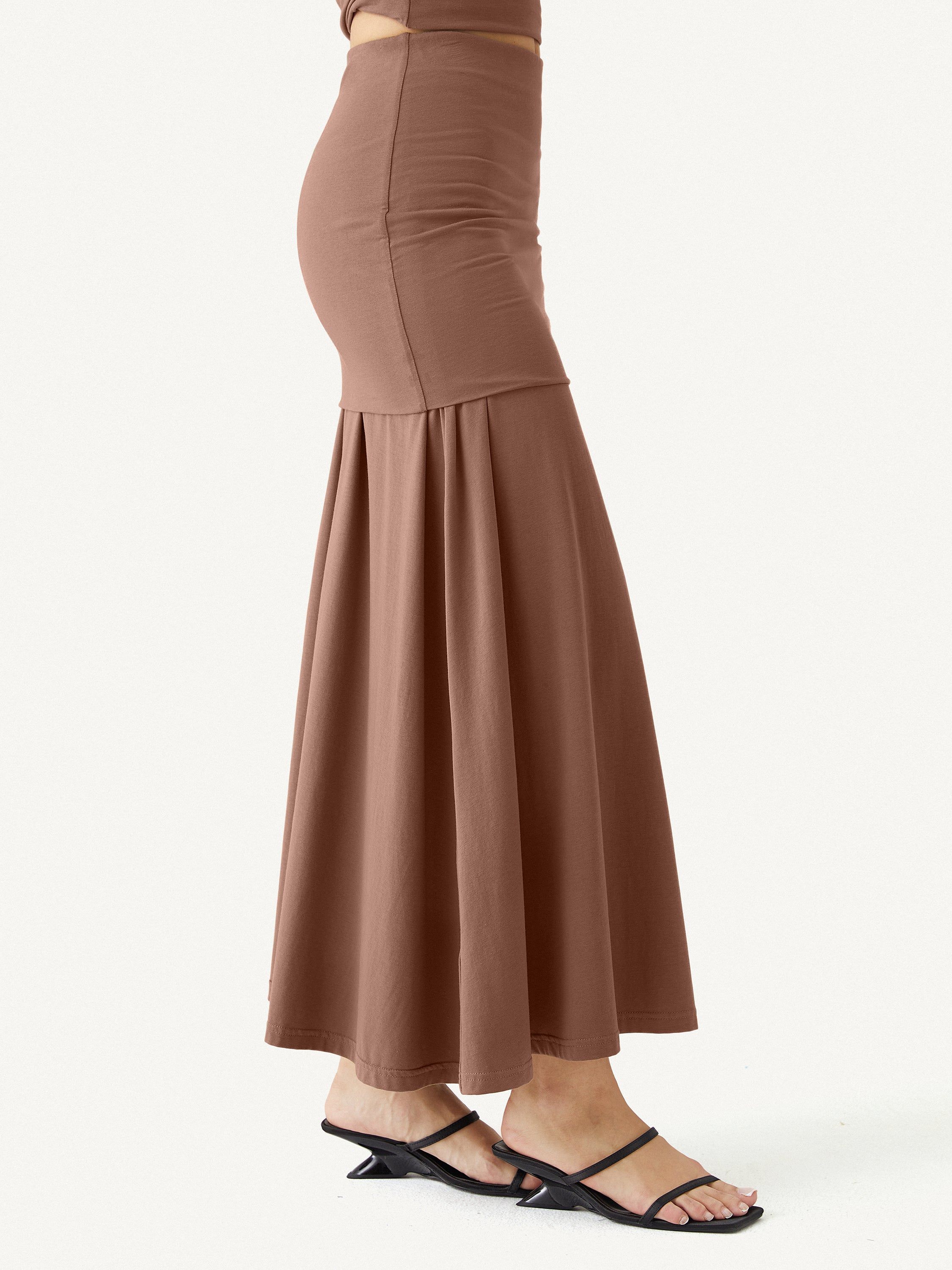 Cotton Jersey Slit Skirt sold by ogl move product image thumbnail 5