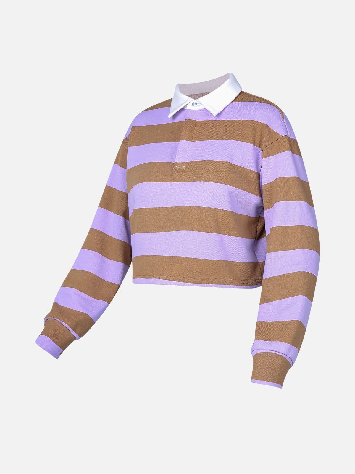 Cropped Striped Polo Rugby Shirt sold by ogl move product image thumbnail 2
