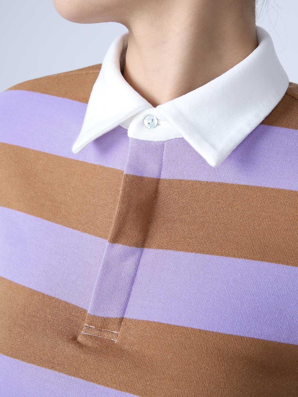 Cropped Striped Polo Rugby Shirt sold by ogl move product image thumbnail 5
