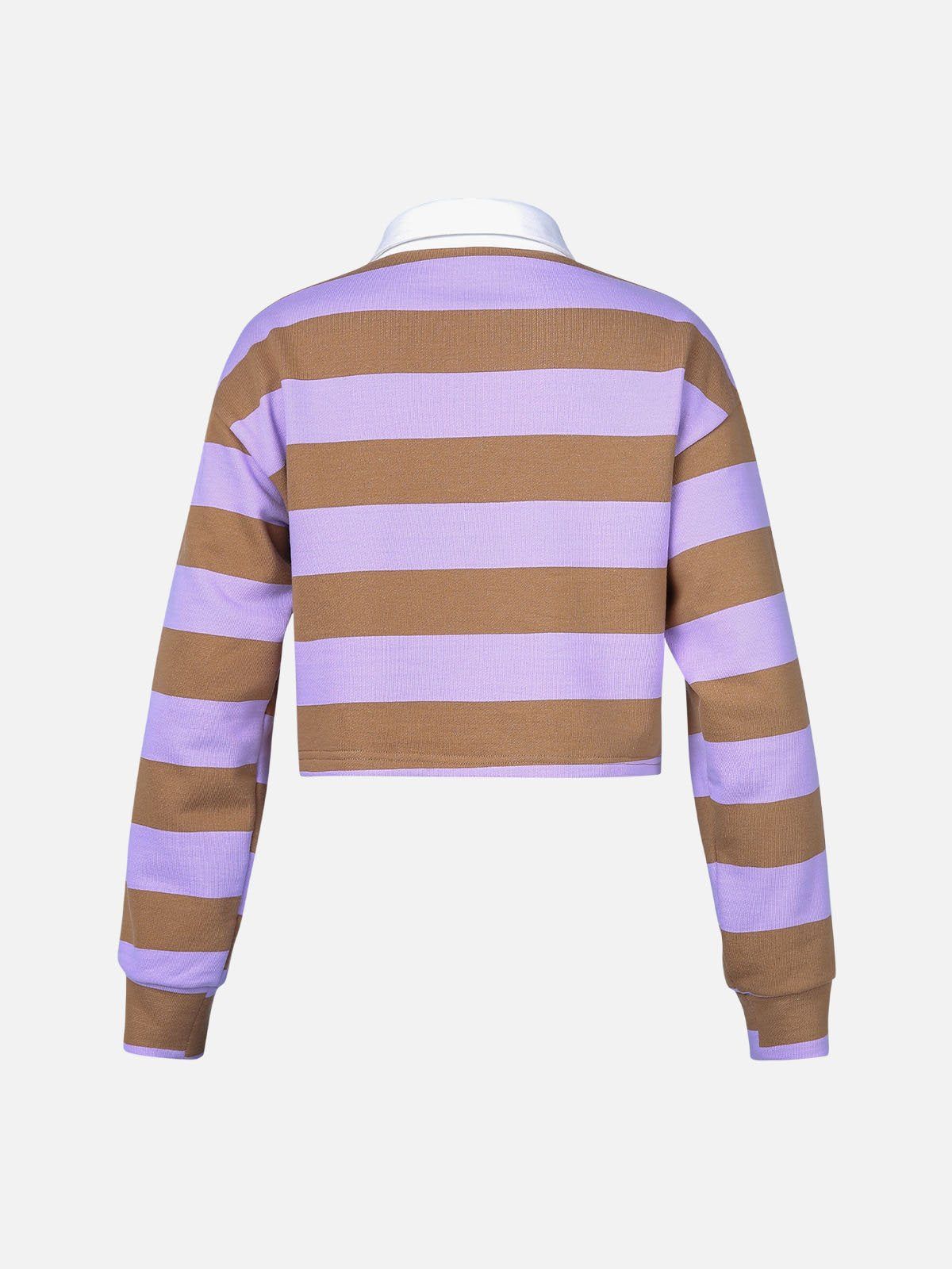 Cropped Striped Polo Rugby Shirt sold by ogl move product image thumbnail 3