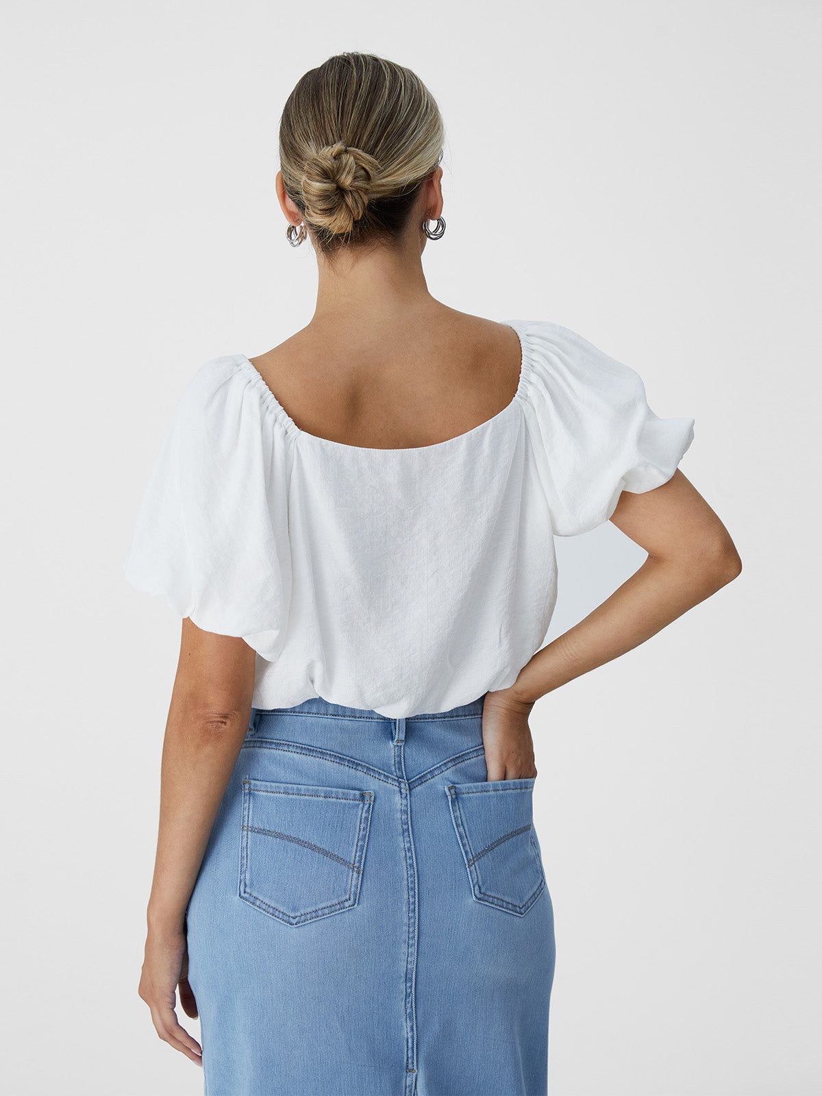 Square Neck Puffy Top sold by ogl move product image thumbnail 3