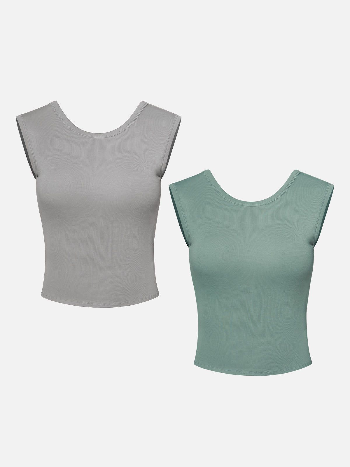 Eco-SkinKiss® Low-Back Brami Tank-2pc sets sold by ogl move product image thumbnail 10