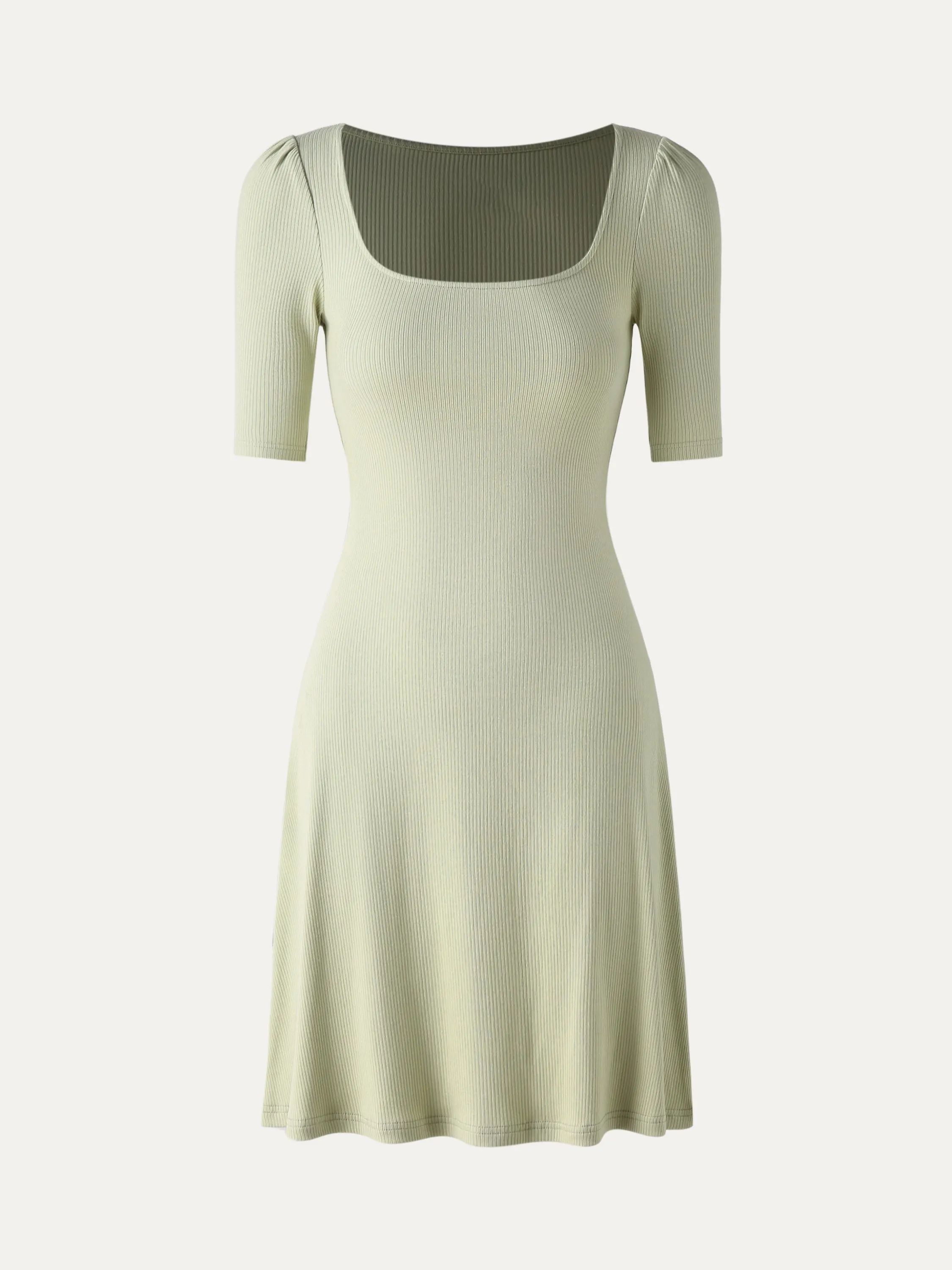 Plantive® Puff Mid-Sleeve Square Neck Dress sold by ogl move product image thumbnail 2