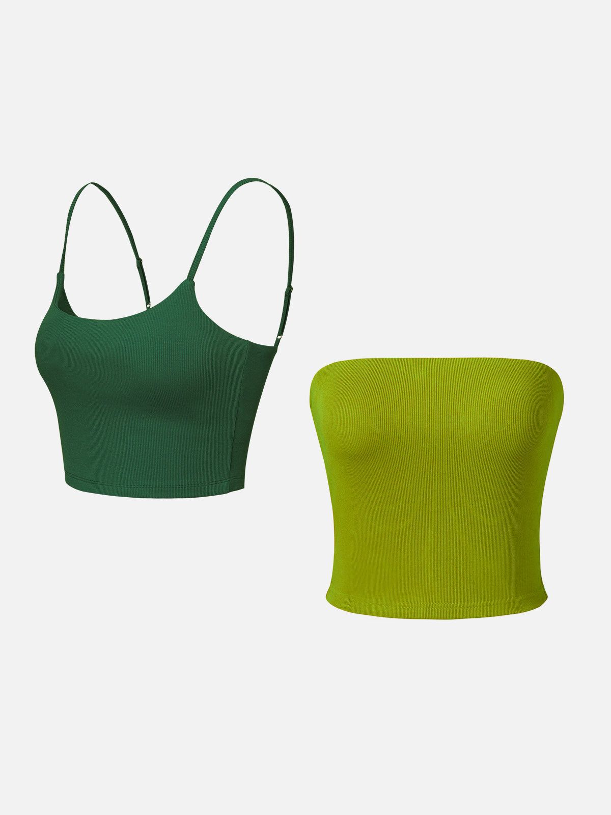 Adjustable Straps U-Neck Bra Top & Brami Tube Top-2Pcs Set sold by ogl move product image thumbnail 7