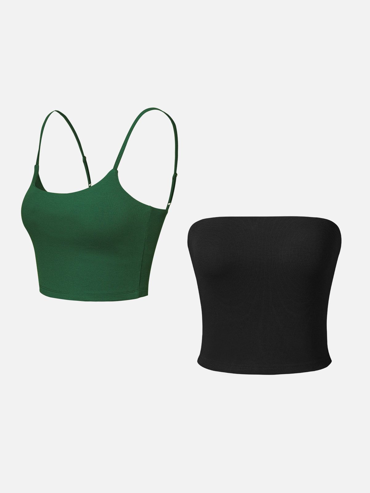 Adjustable Straps U-Neck Bra Top & Brami Tube Top-2Pcs Set sold by ogl move product image thumbnail 6