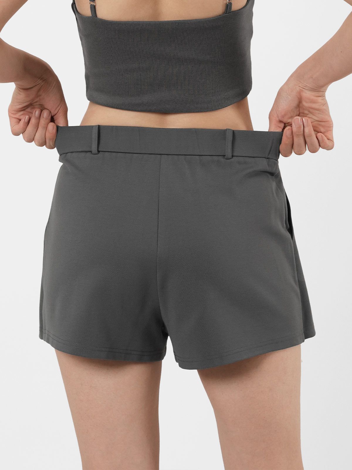 Wide Pleats Workwear Short Skorts with Pockets sold by ogl move product image thumbnail 5