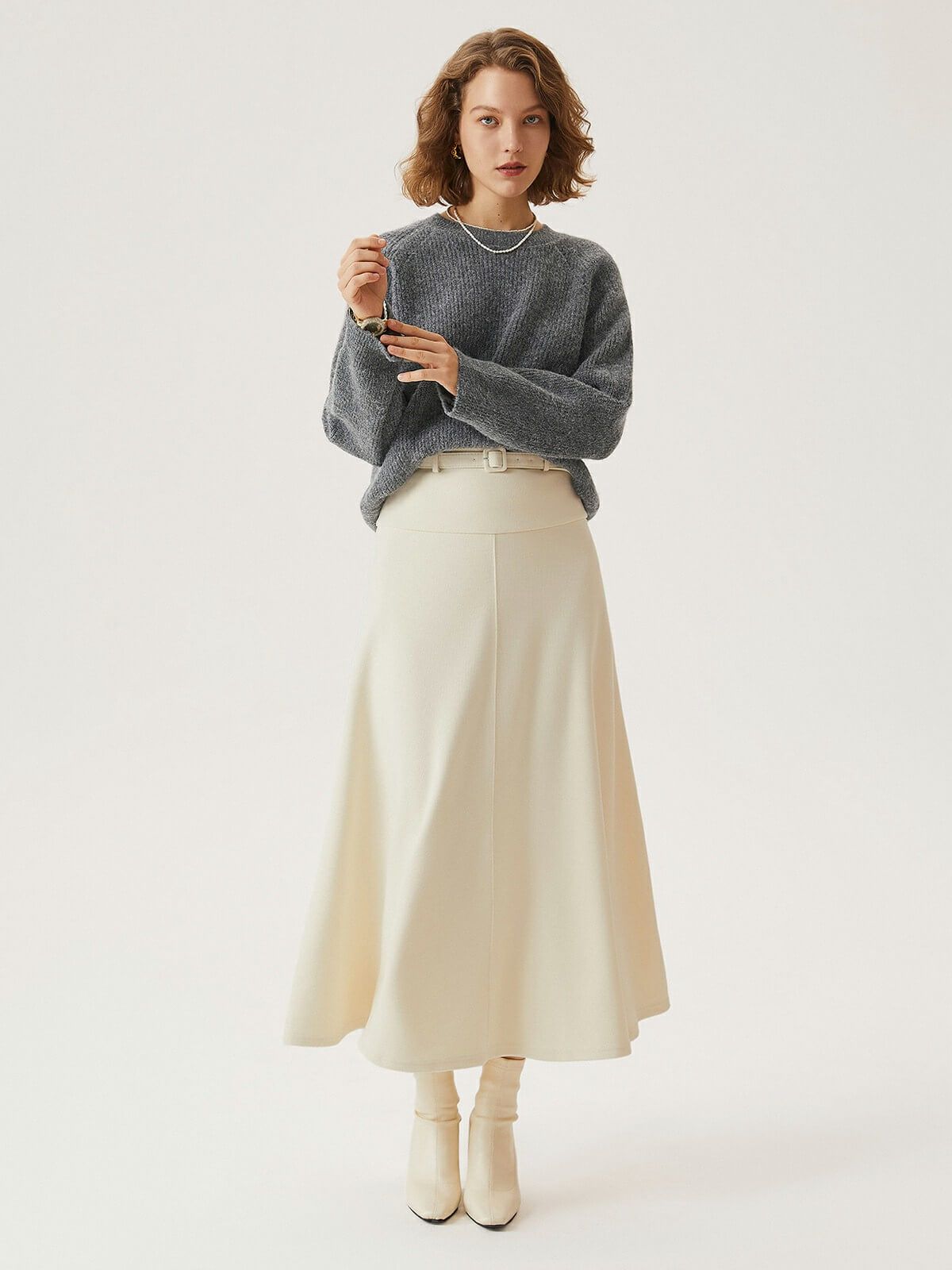 Fine-Knit Raglan Sleeve Sweater sold by ogl move product image thumbnail 3