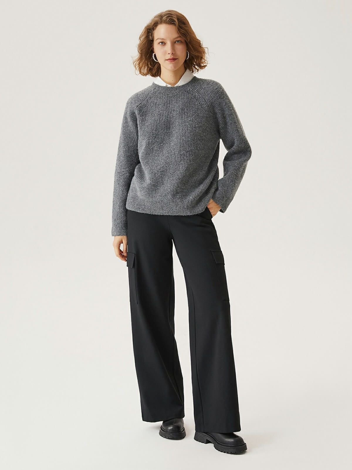 Fine-Knit Raglan Sleeve Sweater sold by ogl move product image thumbnail 4