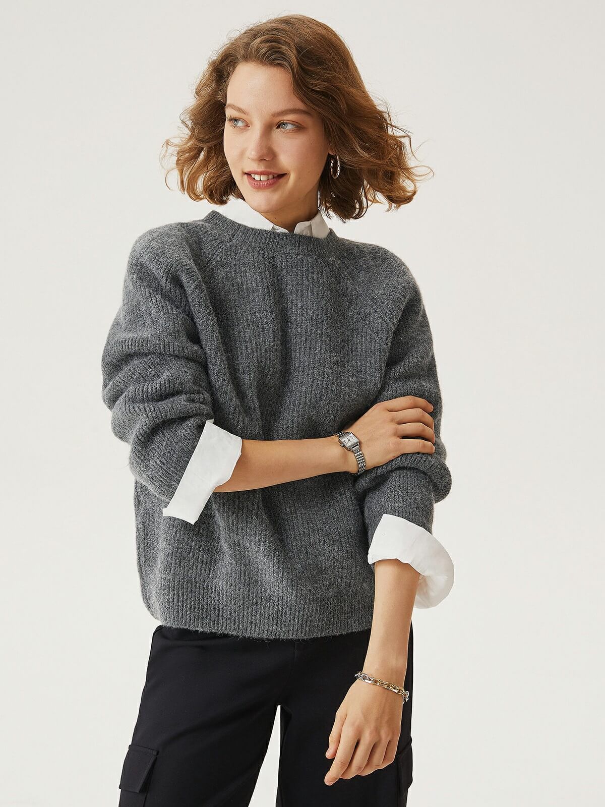Fine-Knit Raglan Sleeve Sweater sold by ogl move product image thumbnail 2