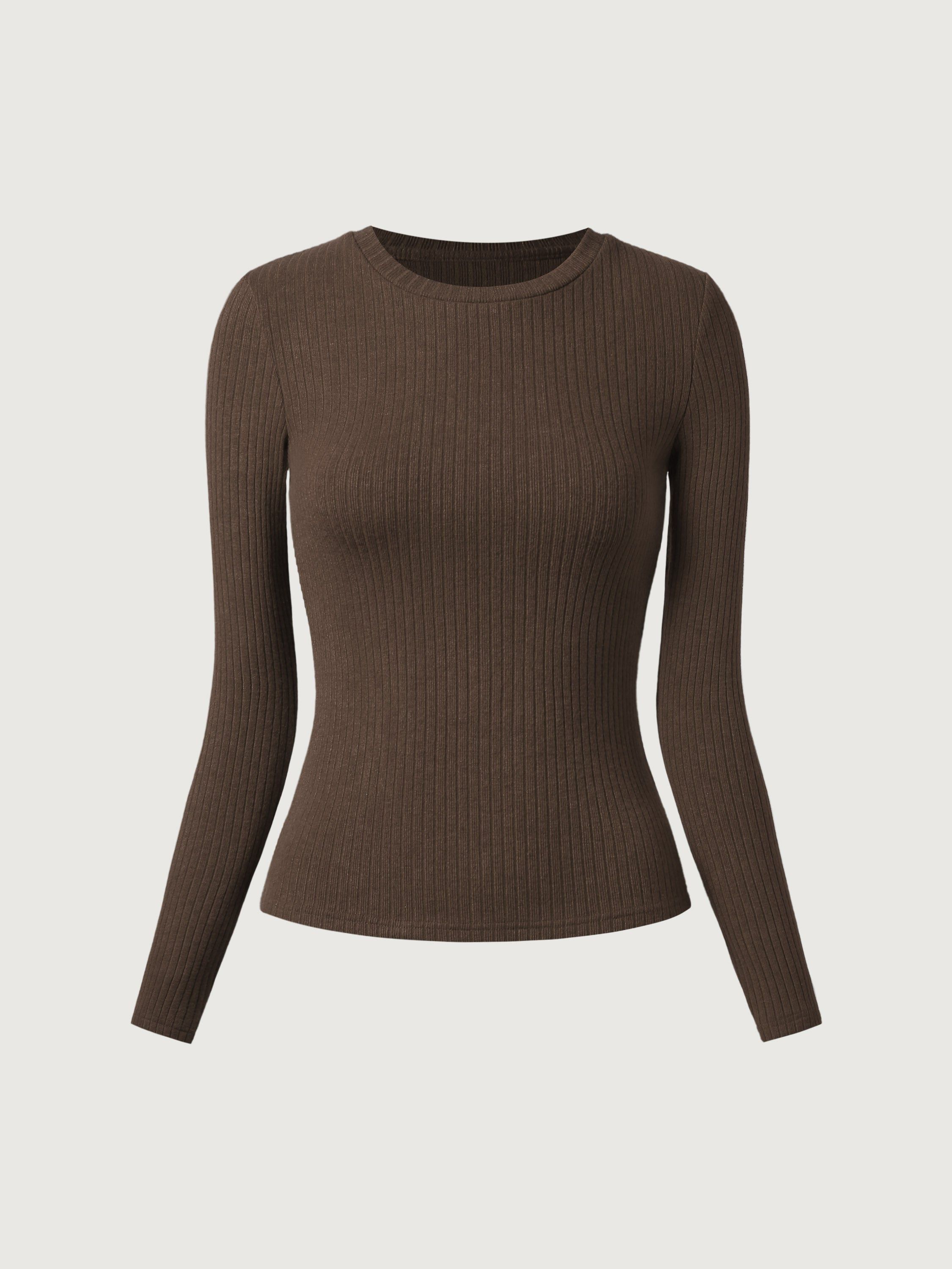 Wide Rib Crew Neck Slim Top sold by ogl move product image thumbnail 2