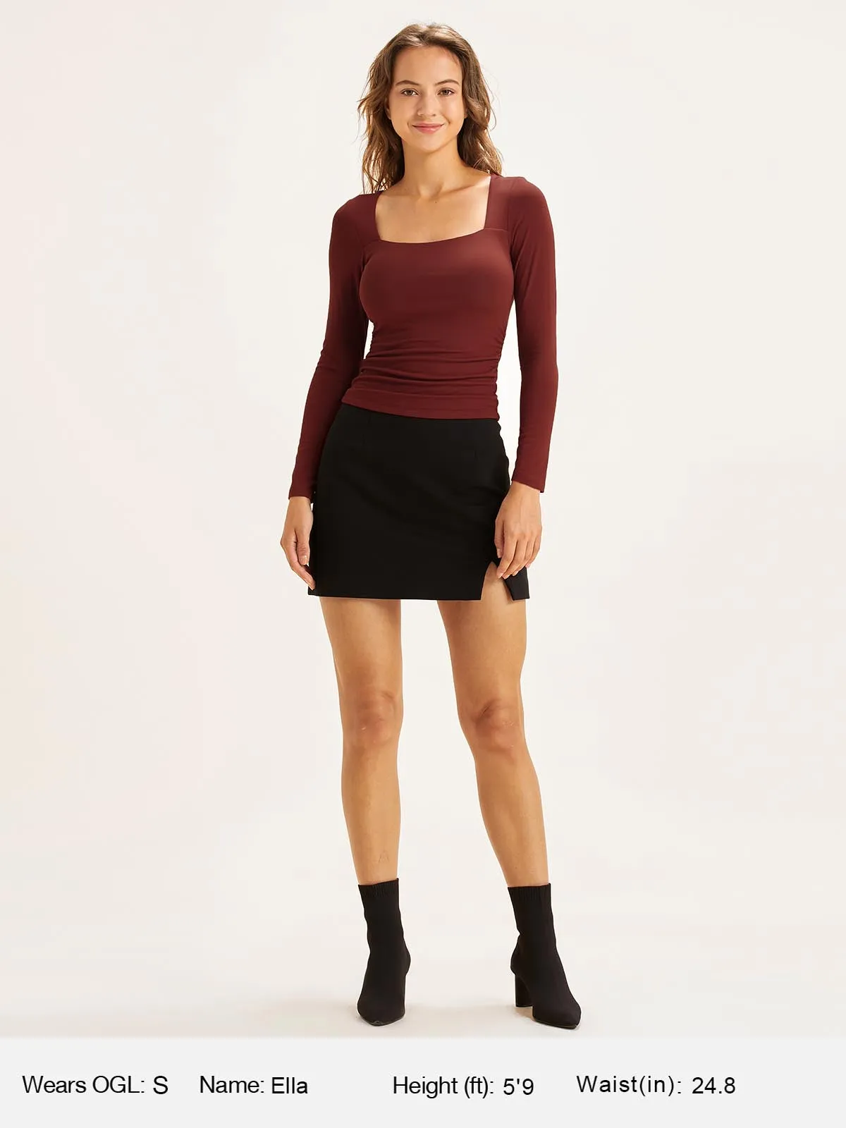 Square Neck Ruched Brami Top sold by ogl move product image thumbnail 4