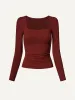 Square Neck Ruched Brami Top sold by ogl move