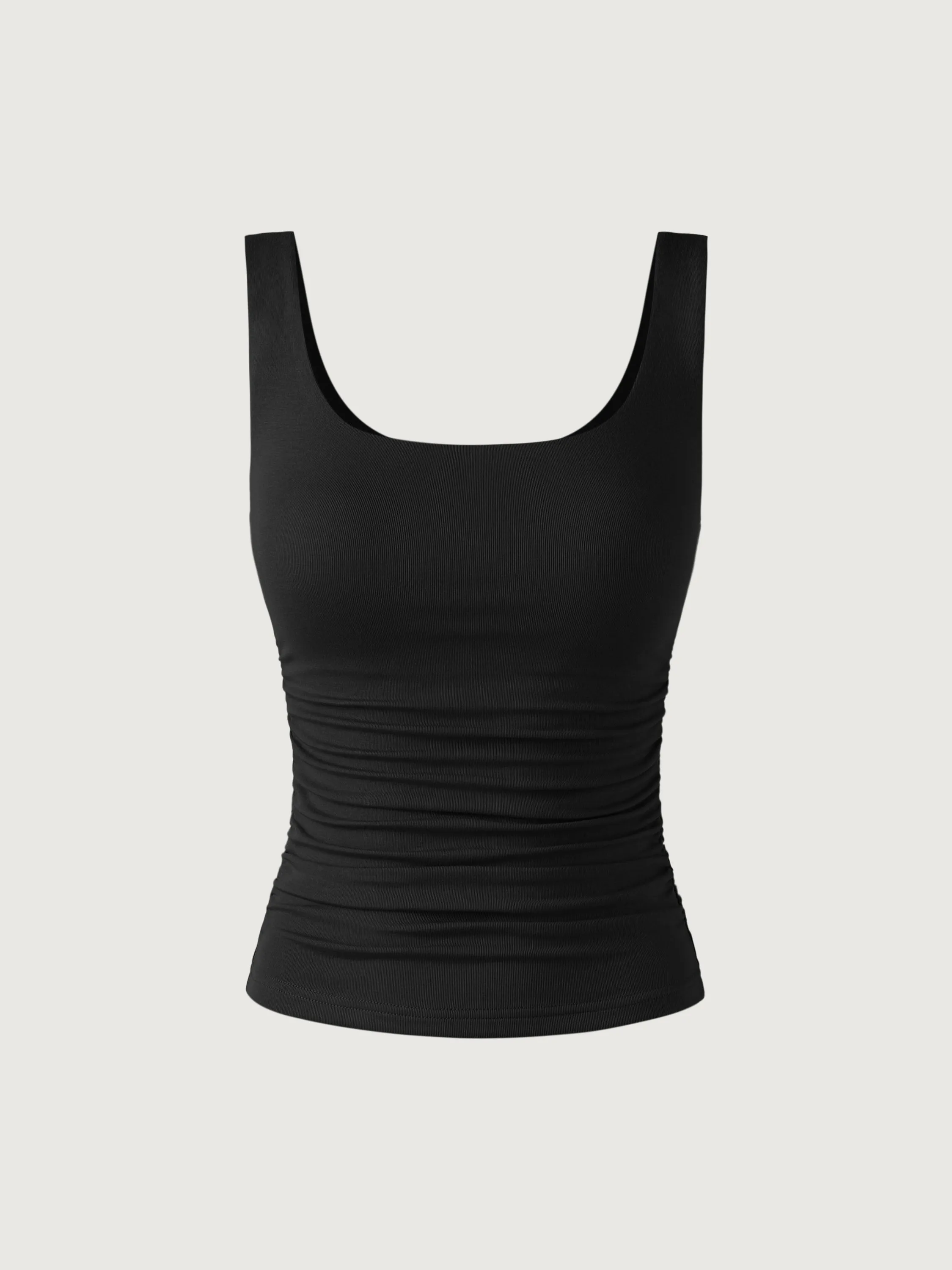 Ruched Sides Square Brami Tank Top-Hip Length sold by ogl move product image thumbnail 5