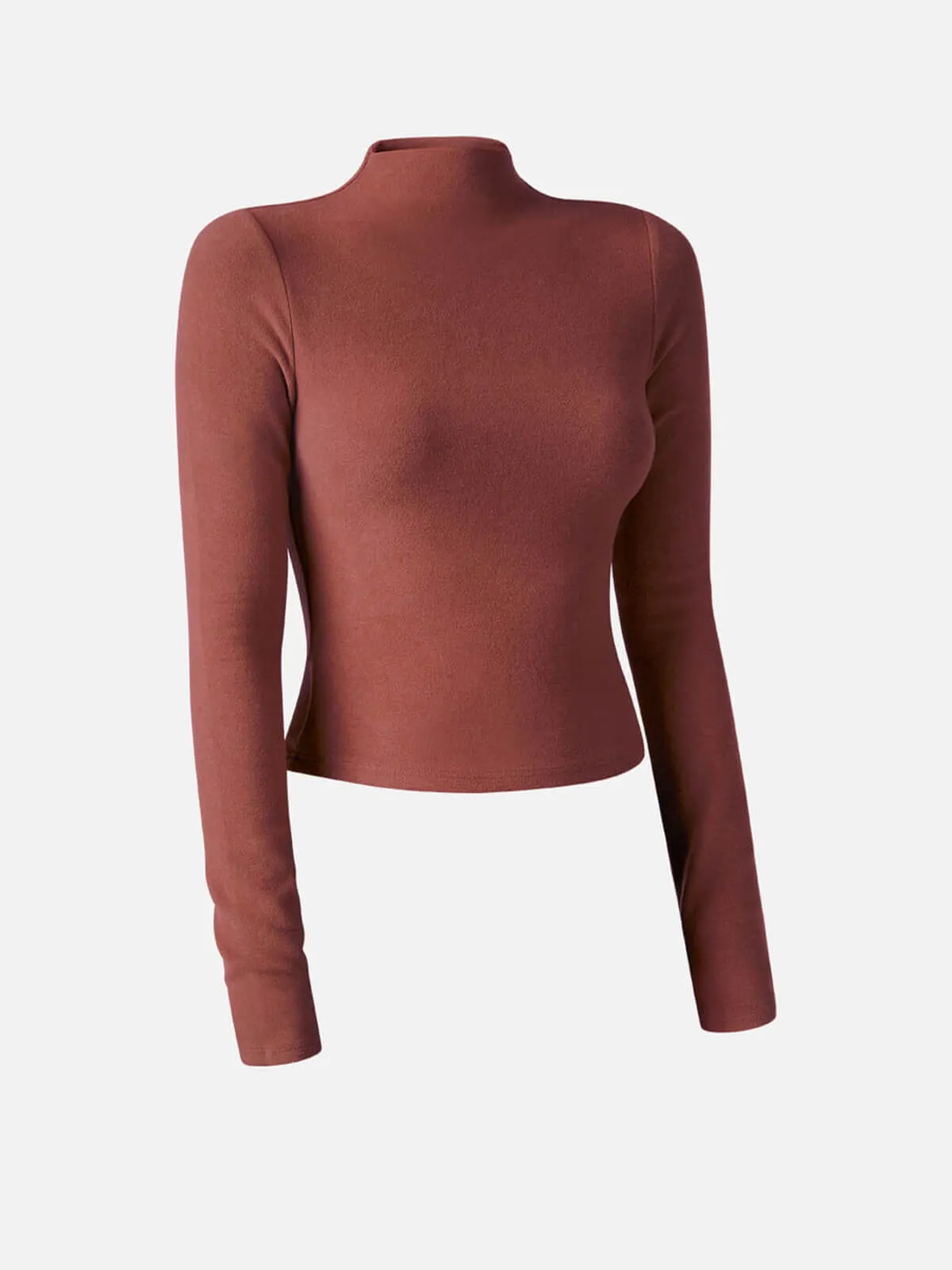 Thermal Brushed Mock Neck Crop Top sold by OGLmove product image thumbnail 2