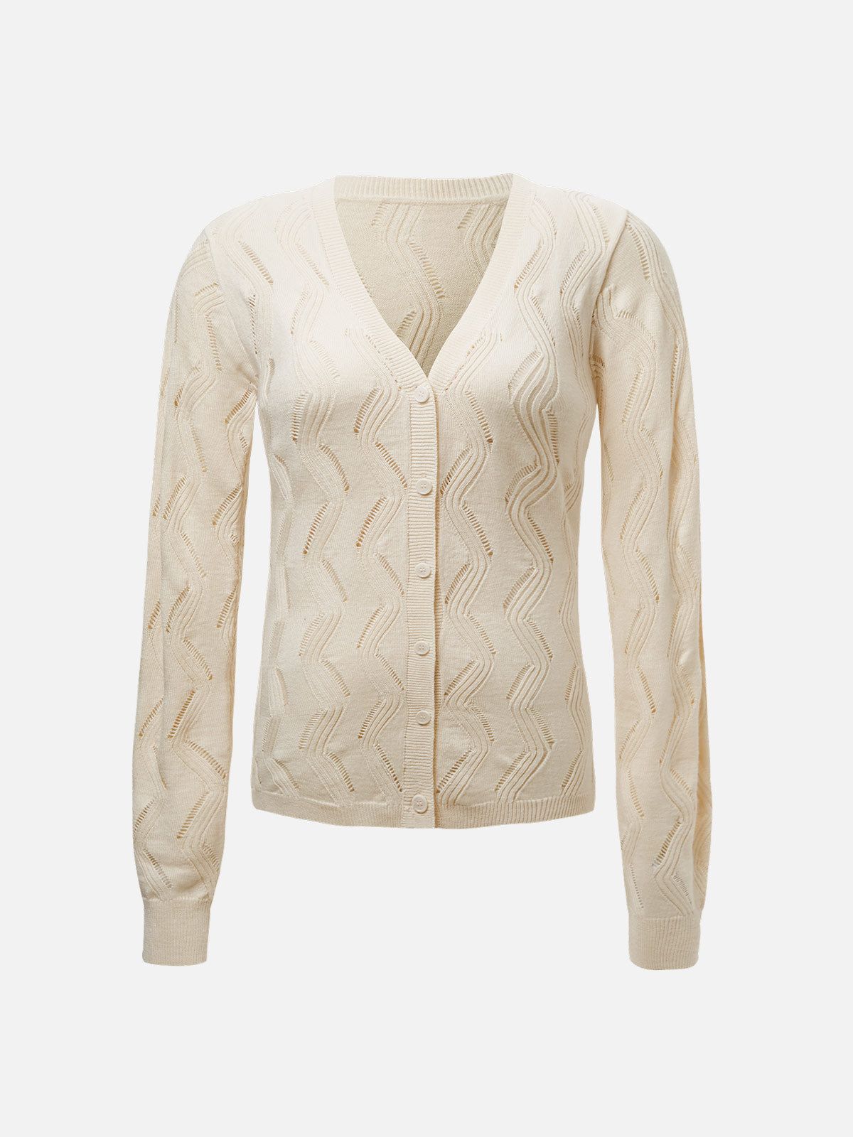 Hollow Out Wool Knit Cardigan sold by ogl move