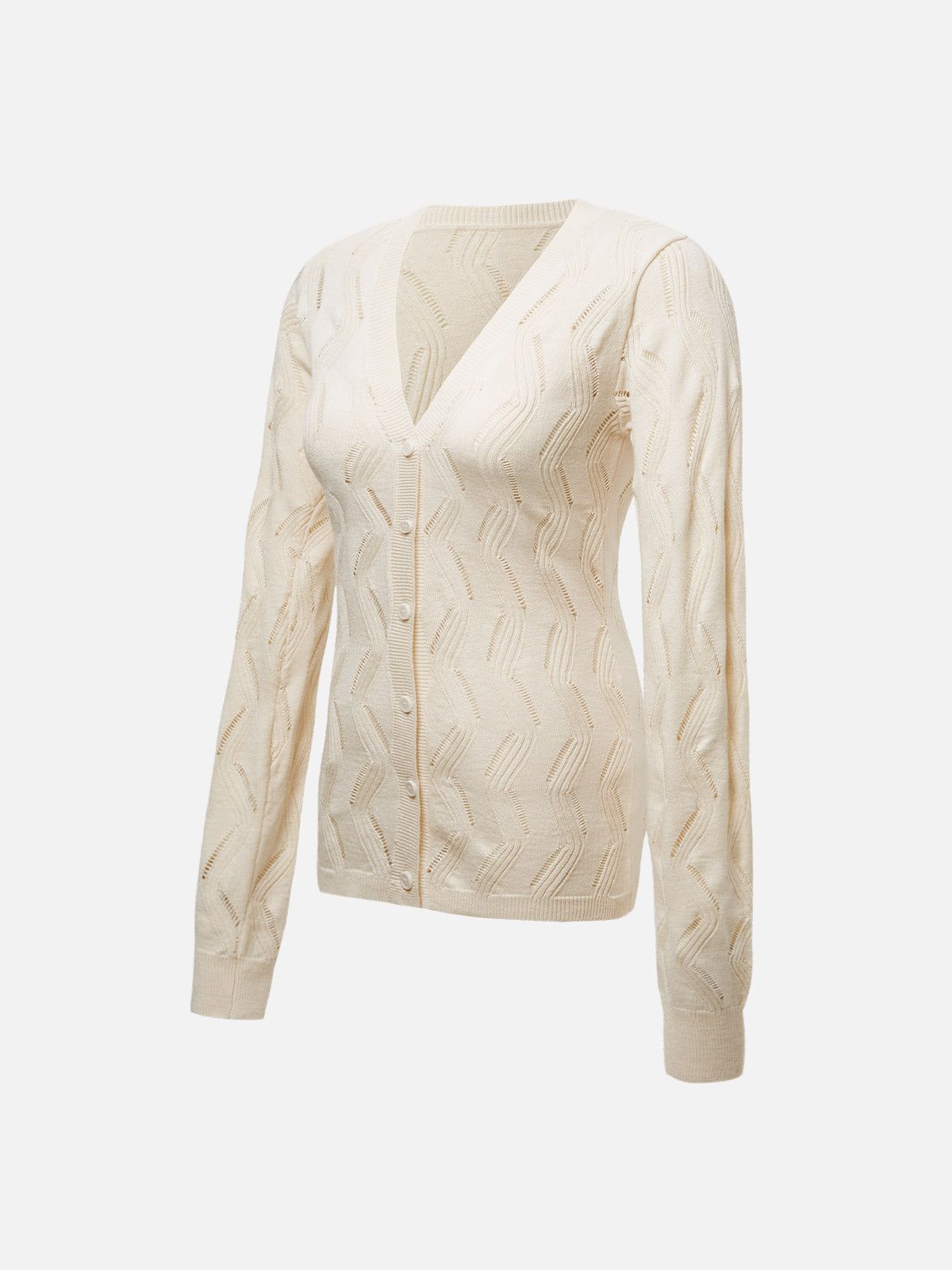 Hollow Out Wool Knit Cardigan sold by ogl move product image thumbnail 3