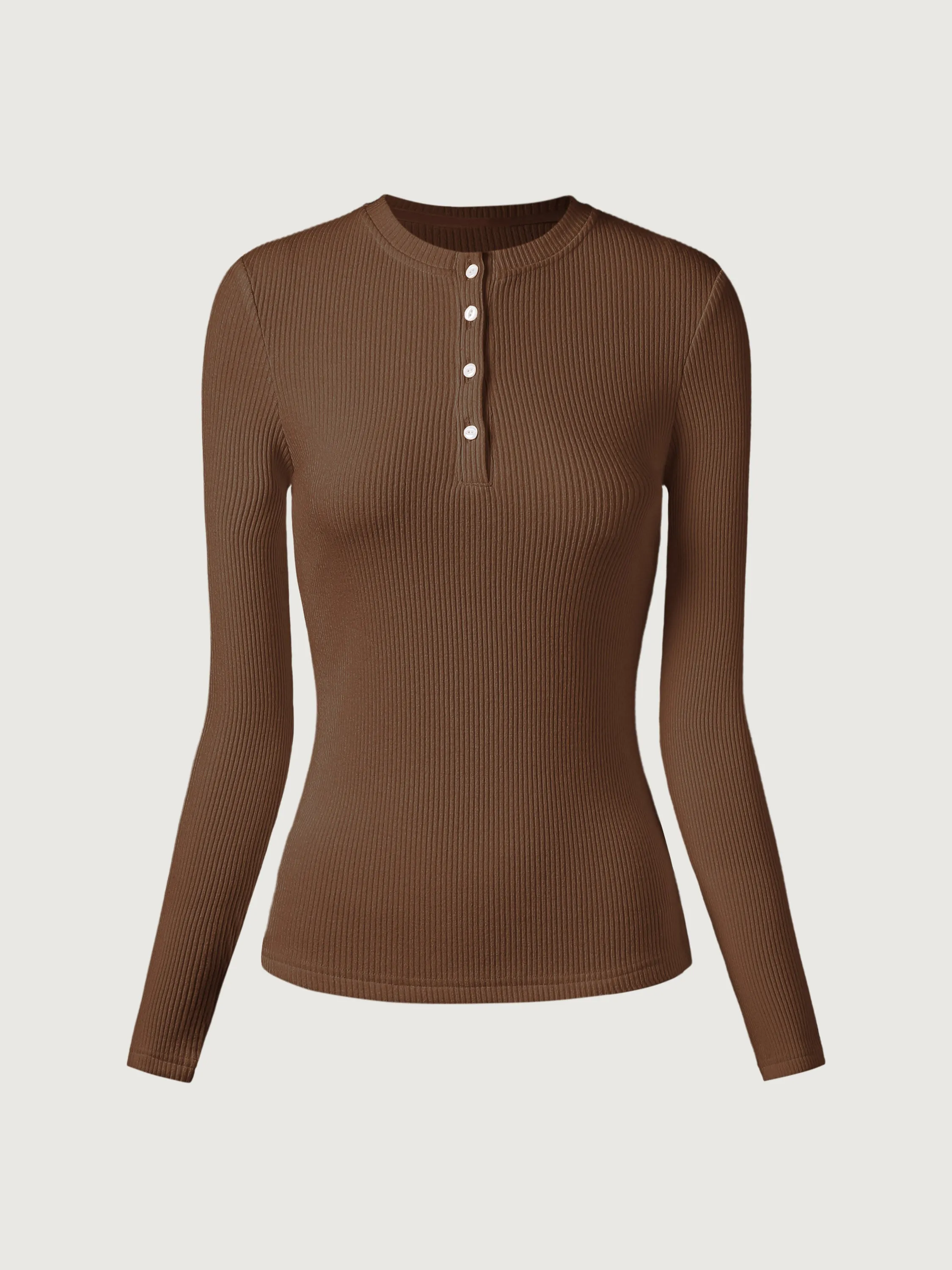Soft Rib Henley Top sold by ogl move