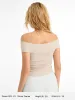 Eco-SkinKiss® Bow-Knot Front Cold-Shoulder Top sold by ogl move