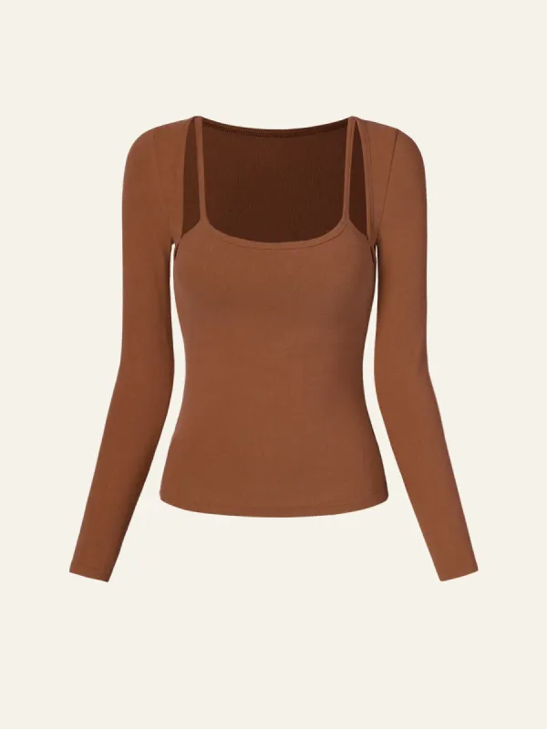 Eco-Mousse®  Shrug-Layered Brami Top sold by ogl move