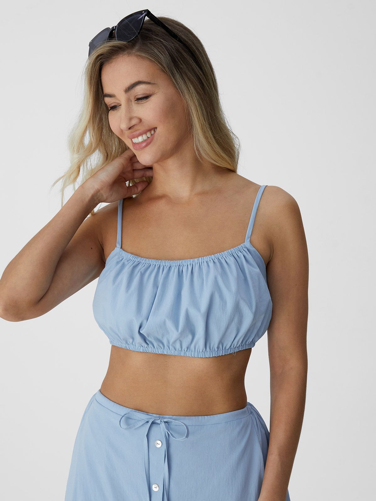 Super Cropped Ruched Cami sold by ogl move