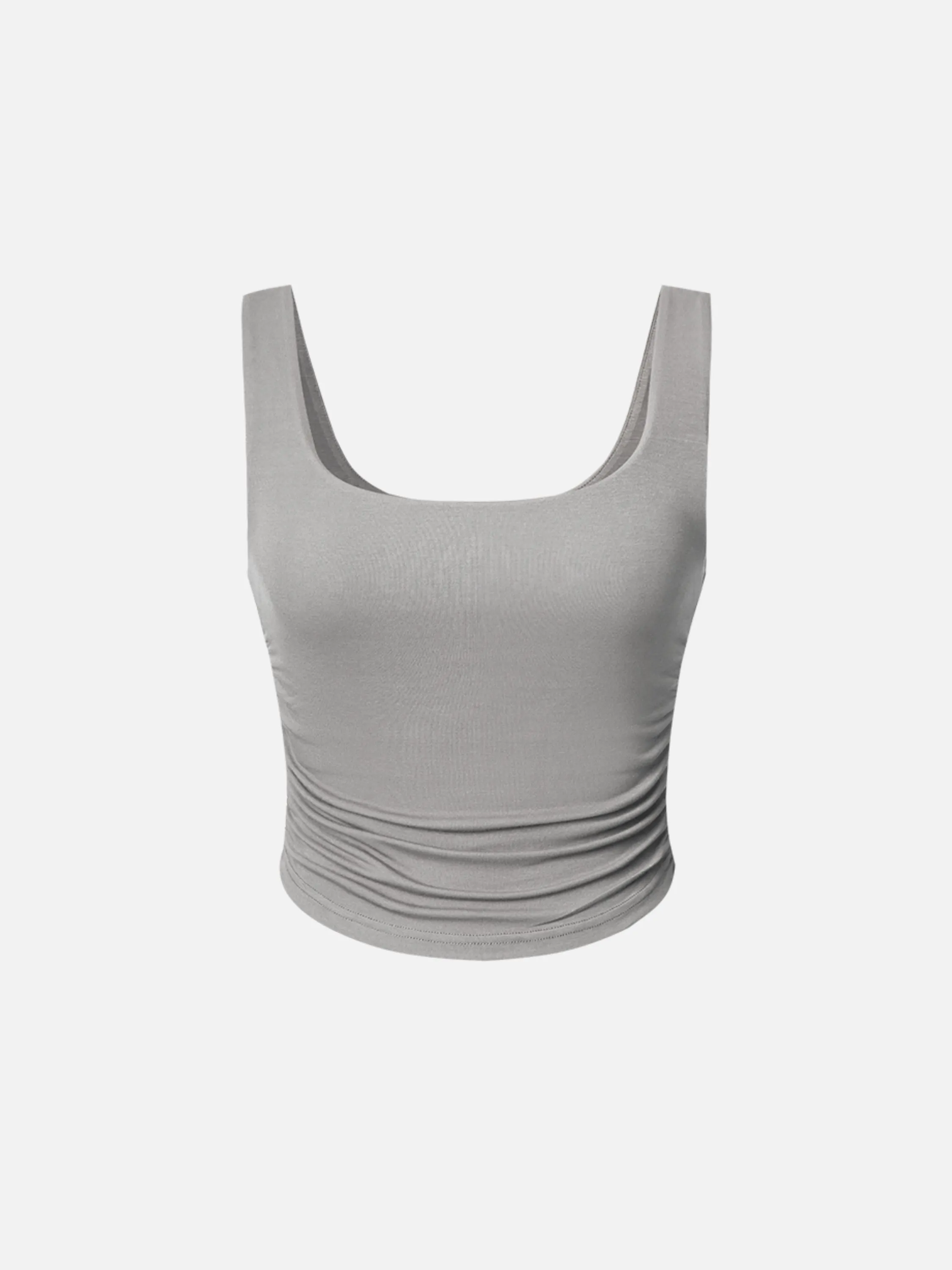 Ruched Sides Square Brami Tank Top sold by ogl move