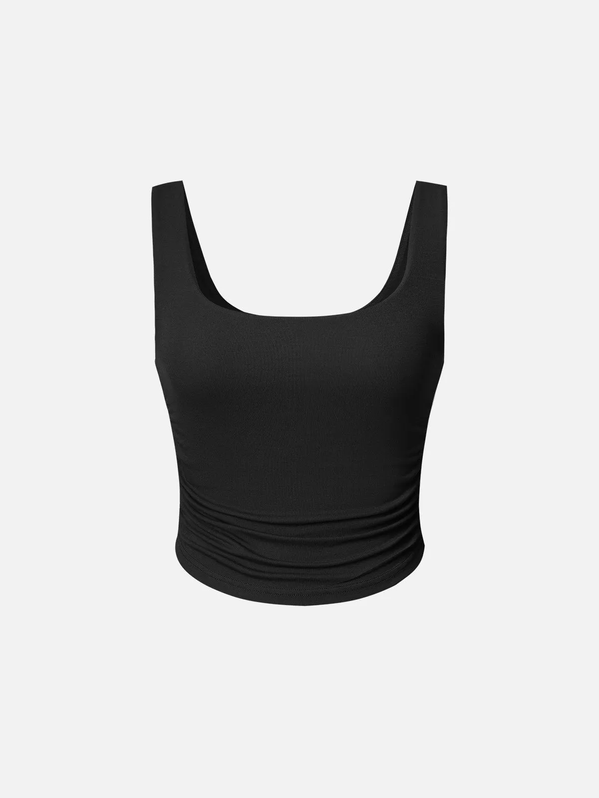 Ruched Sides Square Brami Tank Top sold by ogl move product image thumbnail 2