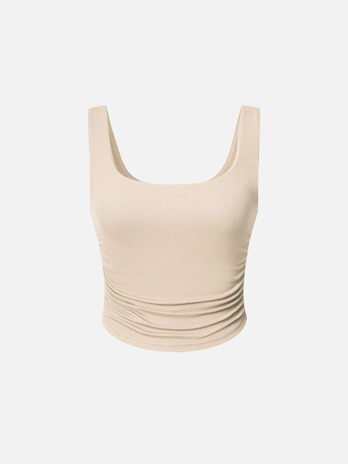 Ruched Sides Square Brami Tank Top sold by ogl move product image thumbnail 3