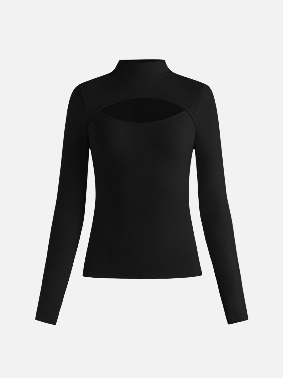 Eco-Mousse® Turtleneck Knitted Cut-out Top sold by ogl move product image thumbnail 2