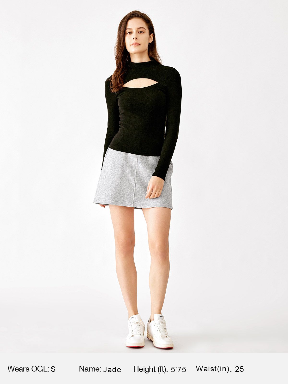 Eco-Mousse® Turtleneck Knitted Cut-out Top sold by ogl move product image thumbnail 3