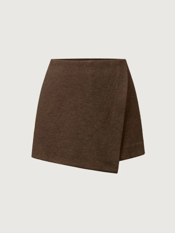 Asymmetric Wrap Mini Skort sold by ogl move