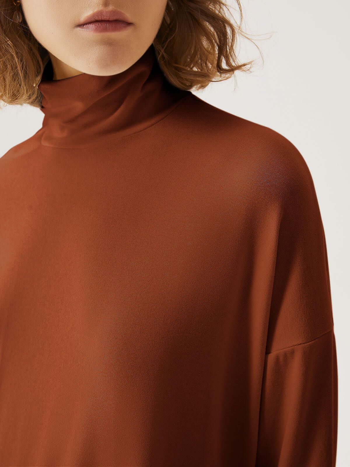 Eco-Mousse® Effortless-Chic Relaxing Turtleneck Top sold by ogl move product image thumbnail 5