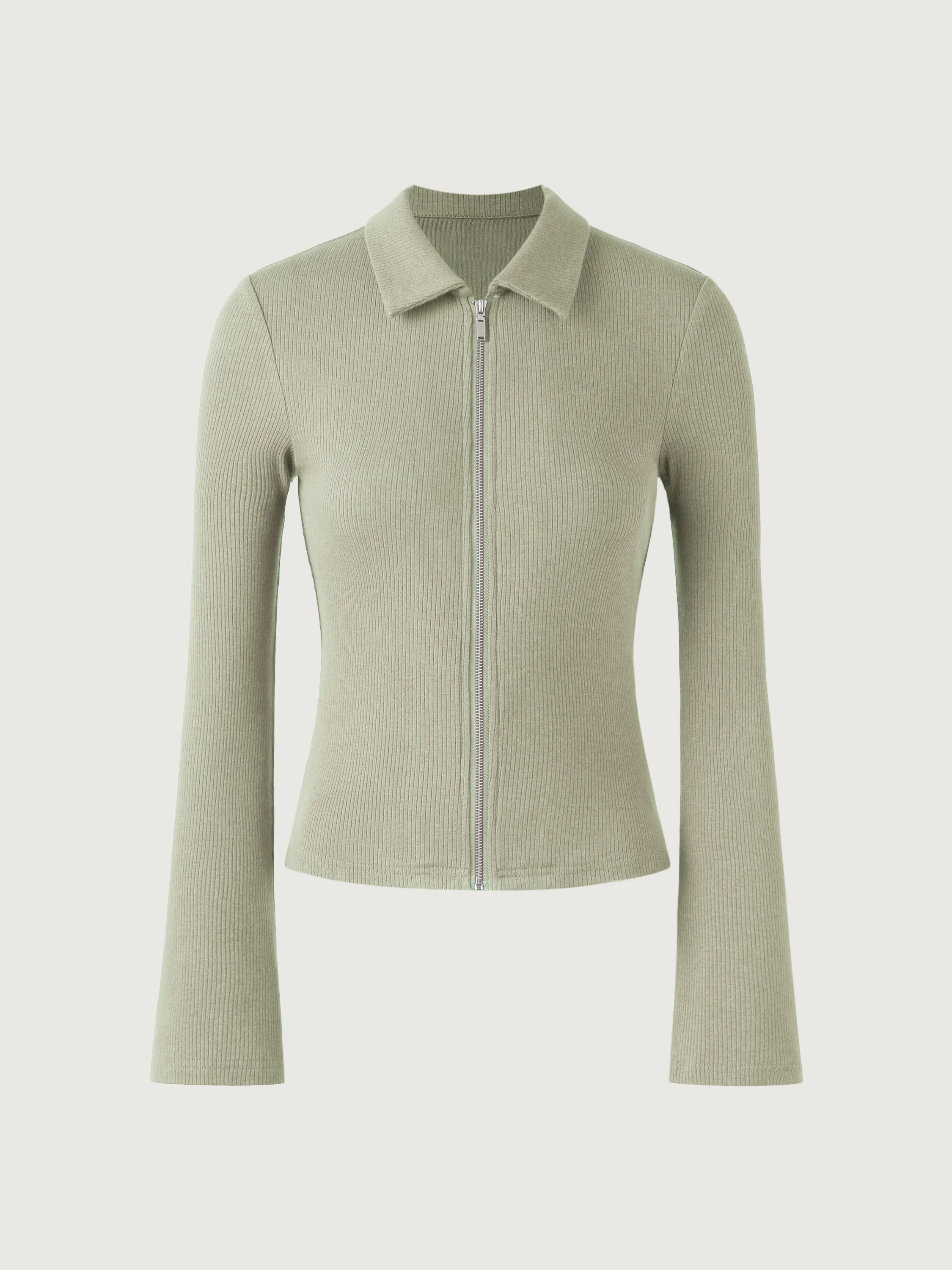 Plantive® Zip Front Flare Sleeve Top sold by ogl move product image thumbnail 2