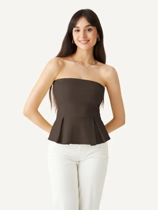 Sleek Peplume Tube Top sold by ogl move