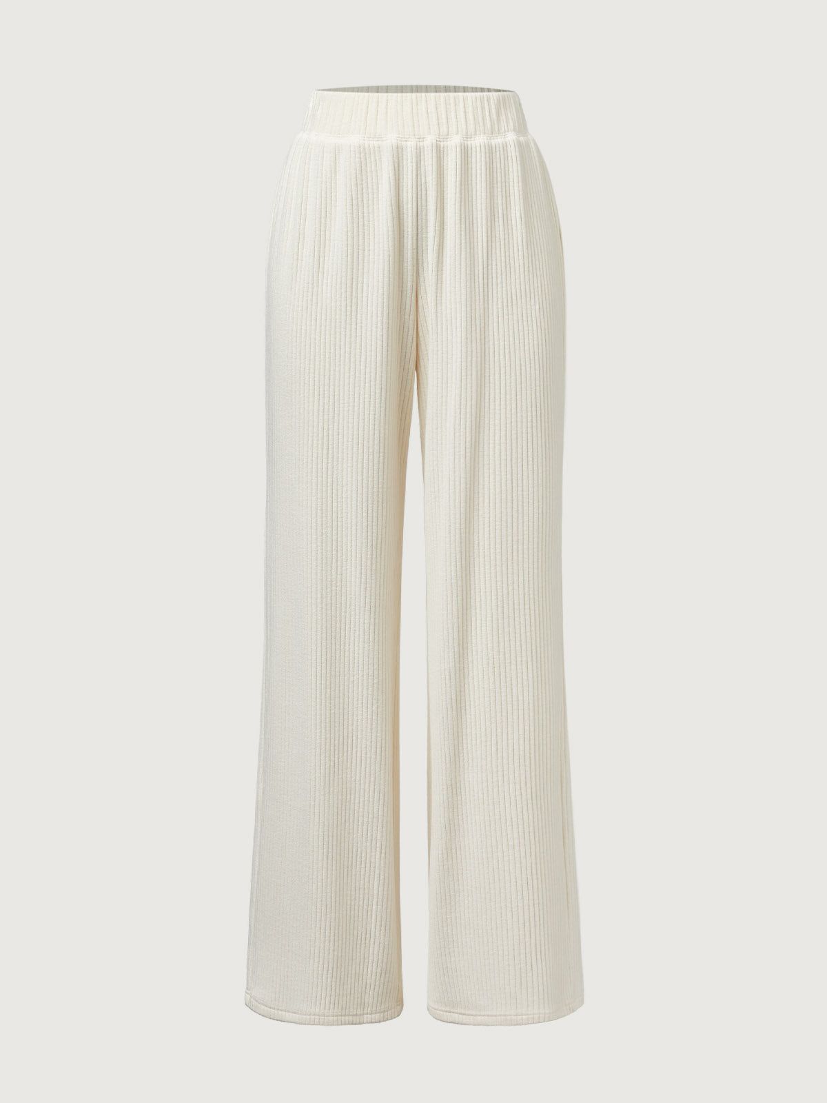 Wide Rib Wide Leg Slip-On Pants sold by ogl move product image thumbnail 2