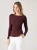 Boatneck Tucks Brami Top sold by ogl move