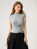 Asymmetrical Cap Sleeve Top sold by ogl move