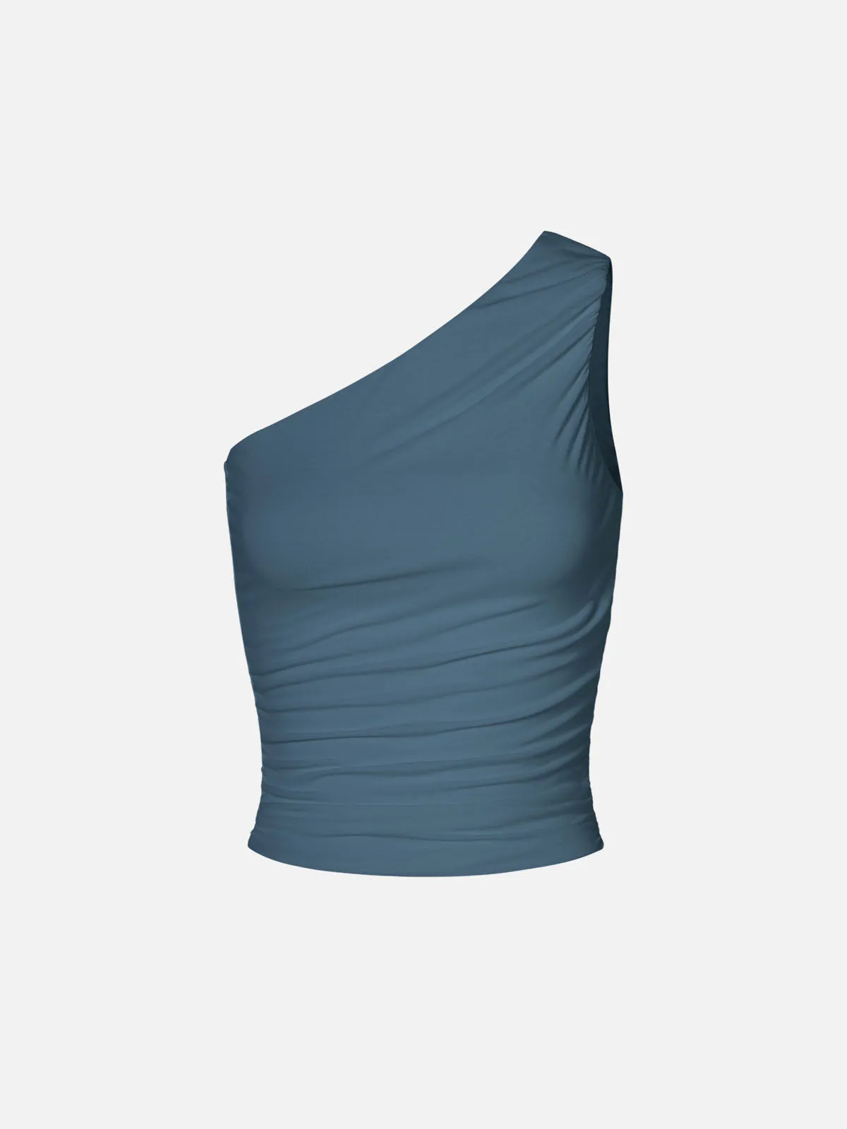 Eco-SkinKiss® Contour Ruched One Shoulder Tank sold by ogl move