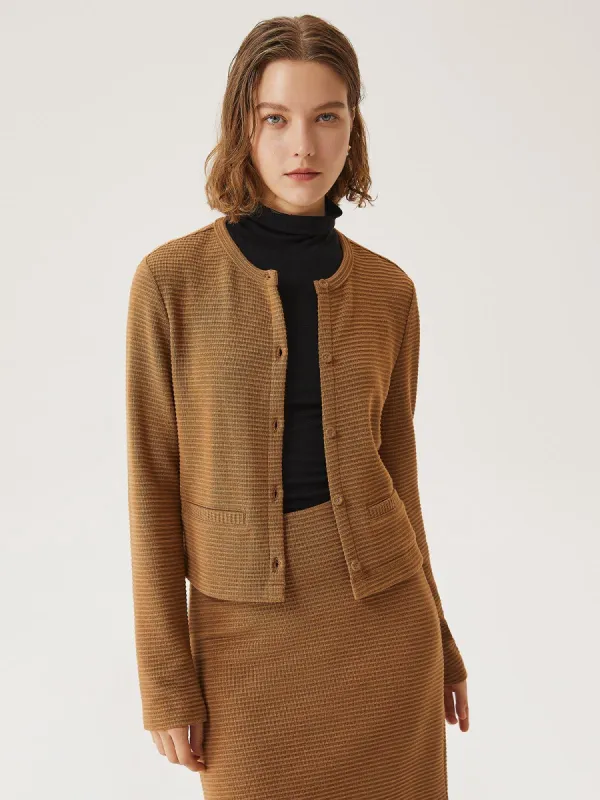 Raised Stripe Button Jacket sold by ogl move