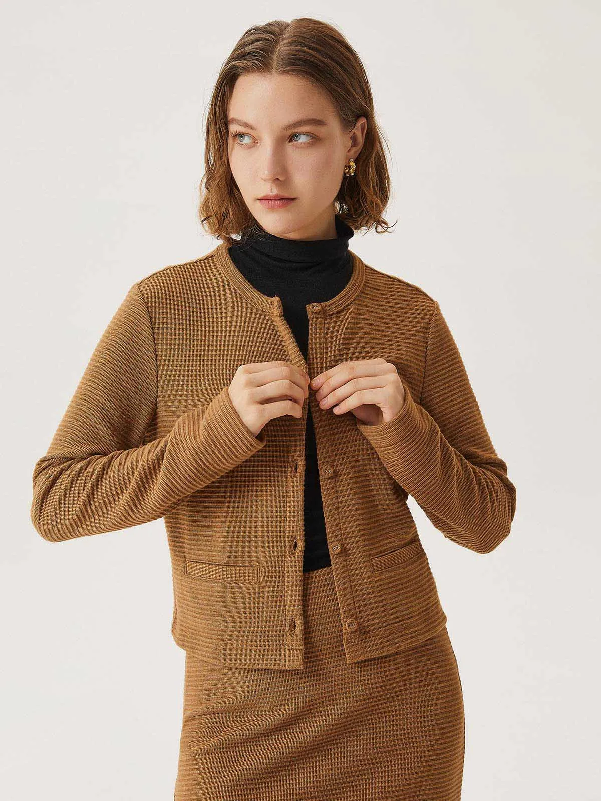 Raised Stripe Button Jacket sold by ogl move product image thumbnail 5