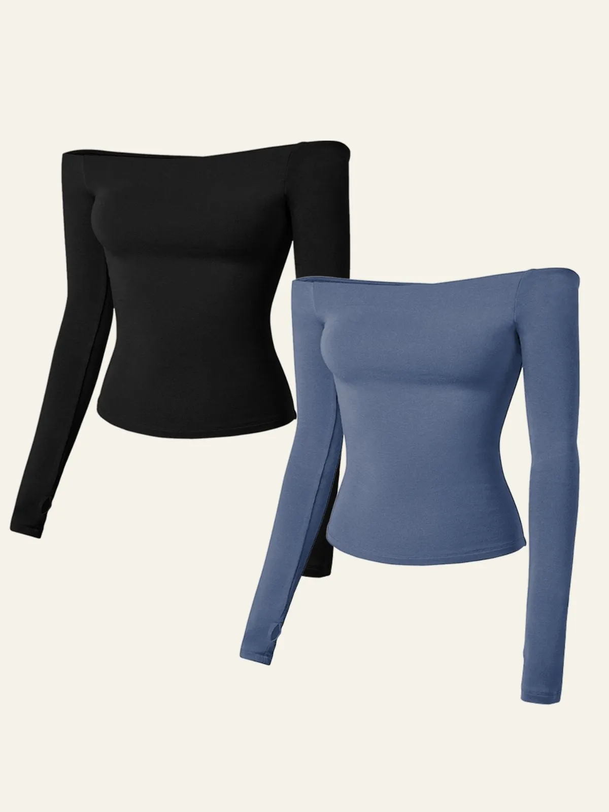 Eco-MiyaMoon® Second Skin Heat-Tech Multi-Wear Body Top 2Pcs Set sold by ogl move product image thumbnail 2