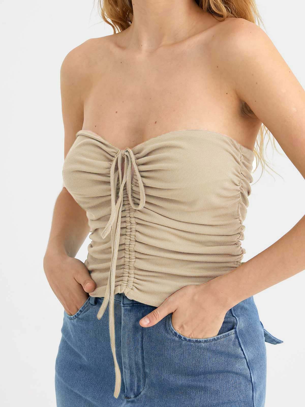 Eco-SkinKiss® Versatile Cinched Front Tube Top sold by ogl move product image thumbnail 4